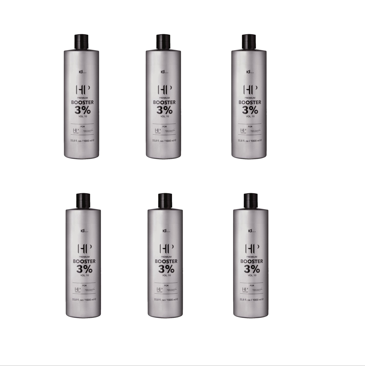 idHAIR Hair Paint HP/HP Free Booster 3% 6 x 1000ml - Salon Warehouse