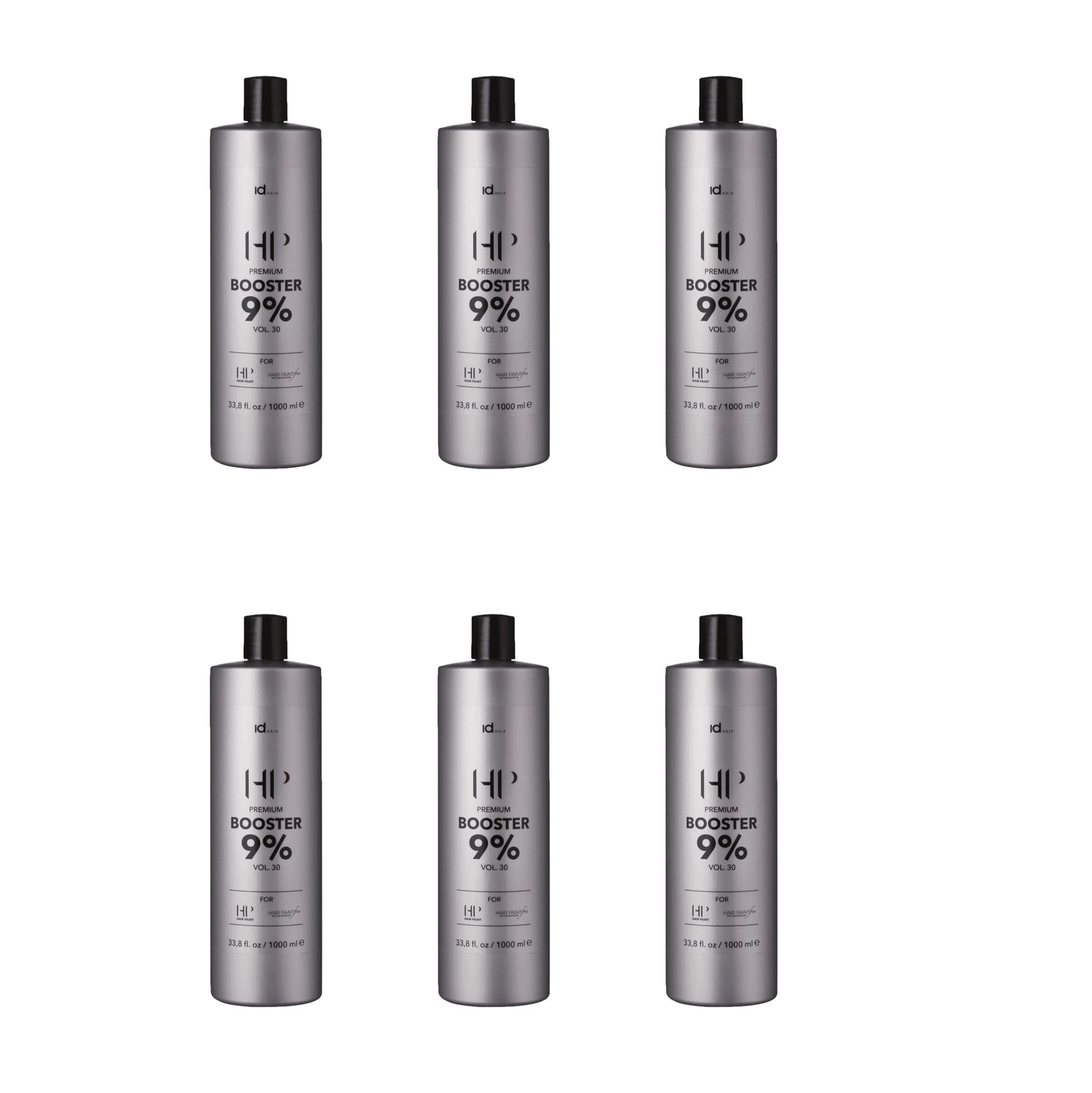 idHAIR Hair Paint HP/HP Free Booster 9% 6 x 1000ml - Salon Warehouse